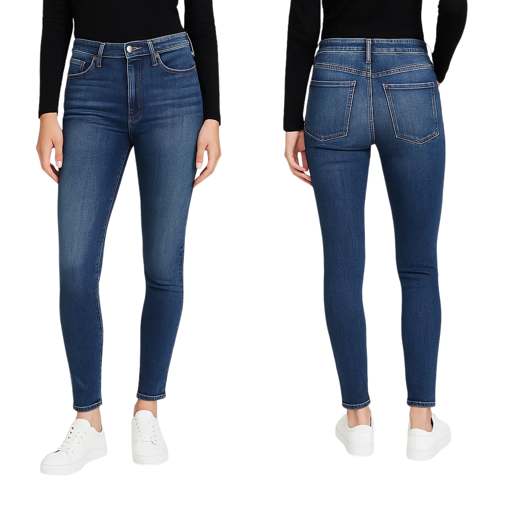 Frame Le High Skinny Jeans Womens 27 Blue High Rise Stretch Denim Serrano Style